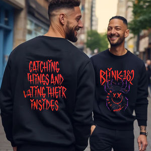 Blink 182 Rock Band Catching Things N Eating Their Insides Sweatshirt 2 Sided